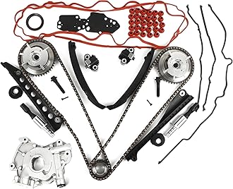 DAYSYORE 5.4L Engine Timing Chain Kit - With Cam Phasers & VVT Valves and wetar Pump Fits for 2005-2008 Ford F150 F250 F350 5.4L V8, for 2005-2010 Lincoln MARK LT NAVIGATOR 5.4L V8 24-Valve Engine