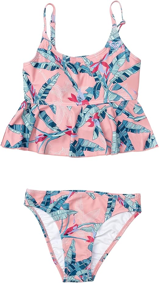 Amazon Roxy ロキシー キッズ ジュニア ガールズ 水着 3点セット ビキニ ビスチェ ショートパンツ付き Mini For A Song Tsw Pnk 130cm 水着 通販