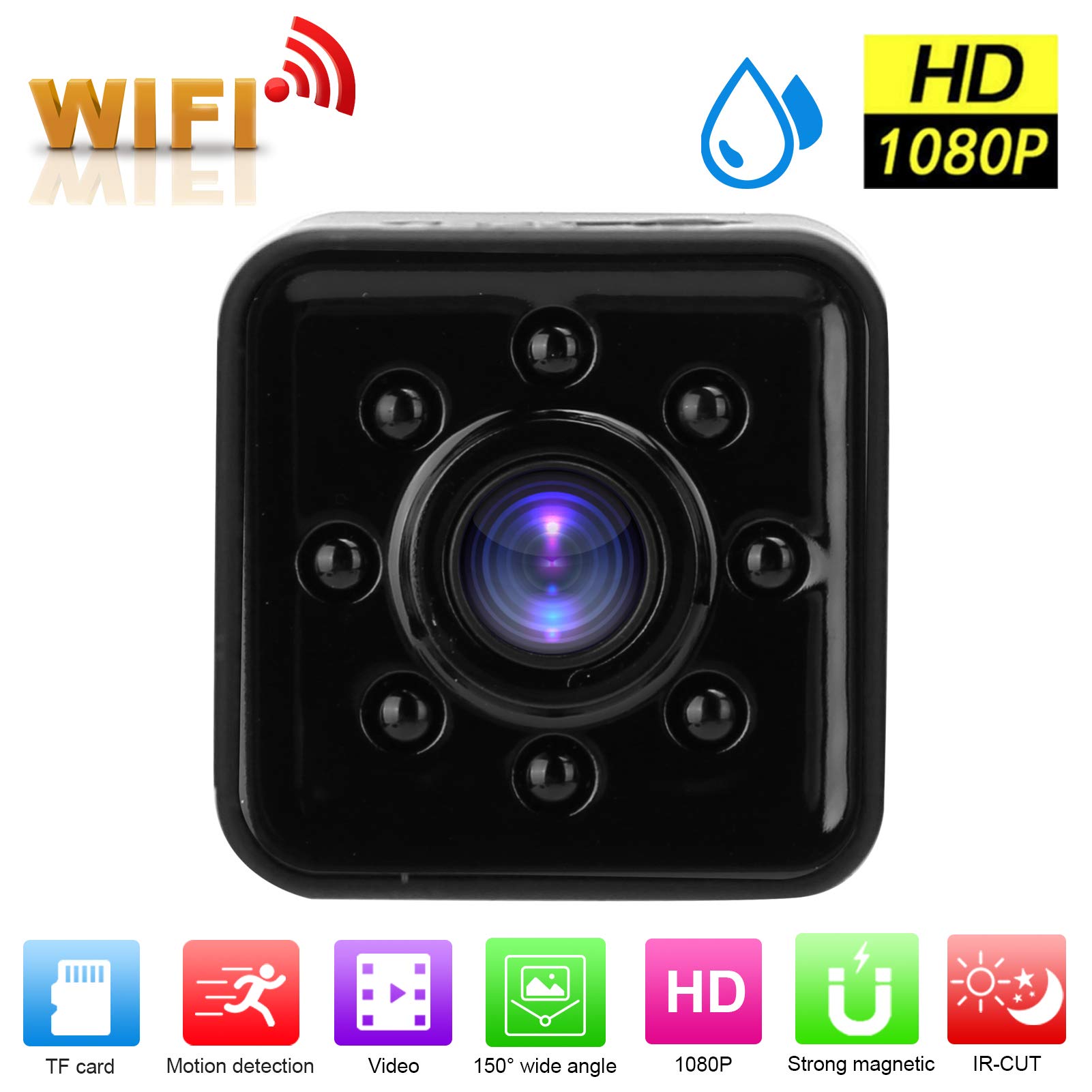 SQ23 Action Camera 1080P 30FPS, 20 M wasserdichte Unterwasserkamera, DVR mit, WiFi-Sportvideokamera mit 170 ° Weitwinkel für IOS,