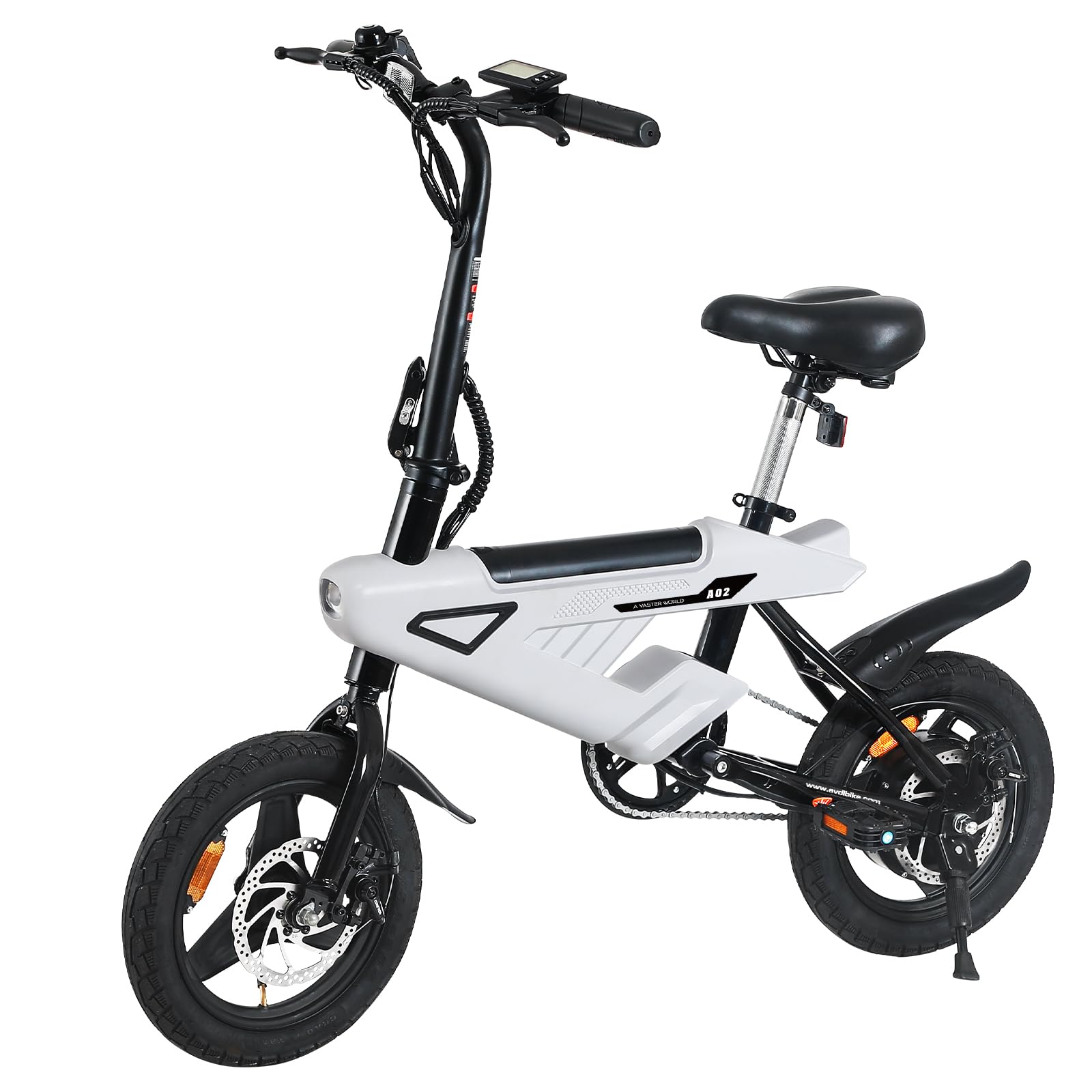 VDL E Bike Klapprad 14 Zoll Faltbar – Elektrofahrrad Herren & Damen mit 36V 5,2Ah Akku, 250W Motor bis 25 km/h, Faltbares Ebike Citybike mit Doppelscheibenbremse, LED Licht Sport & Freizeit