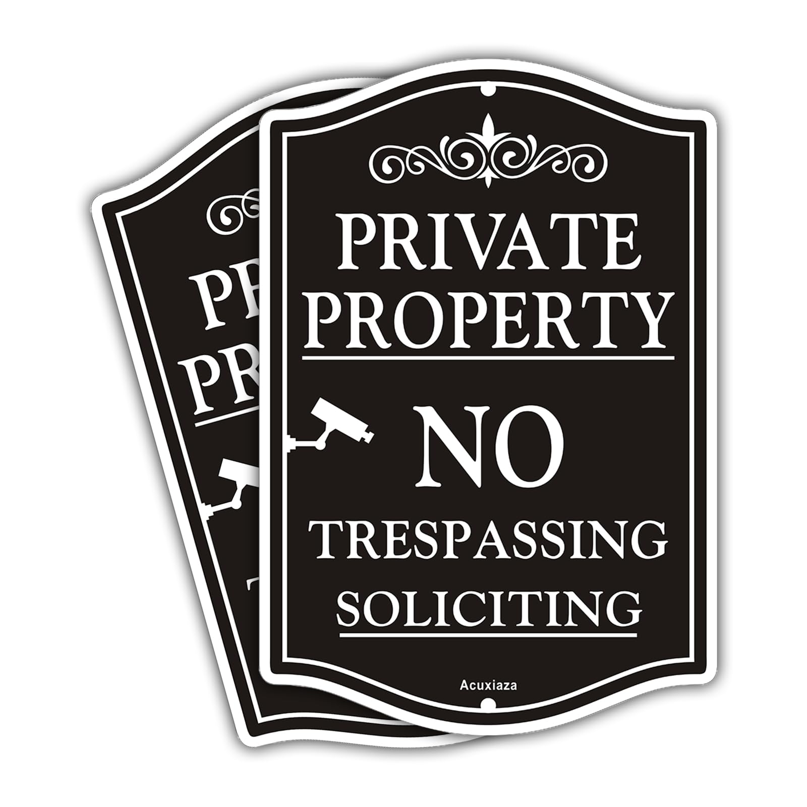 No Trespassing Signs Private Property : 2 Pack Private Property No Trespassing Sign 12" x 18" Reflective Rust Free Aluminum Fade Resistant UV Protected & Waterproof