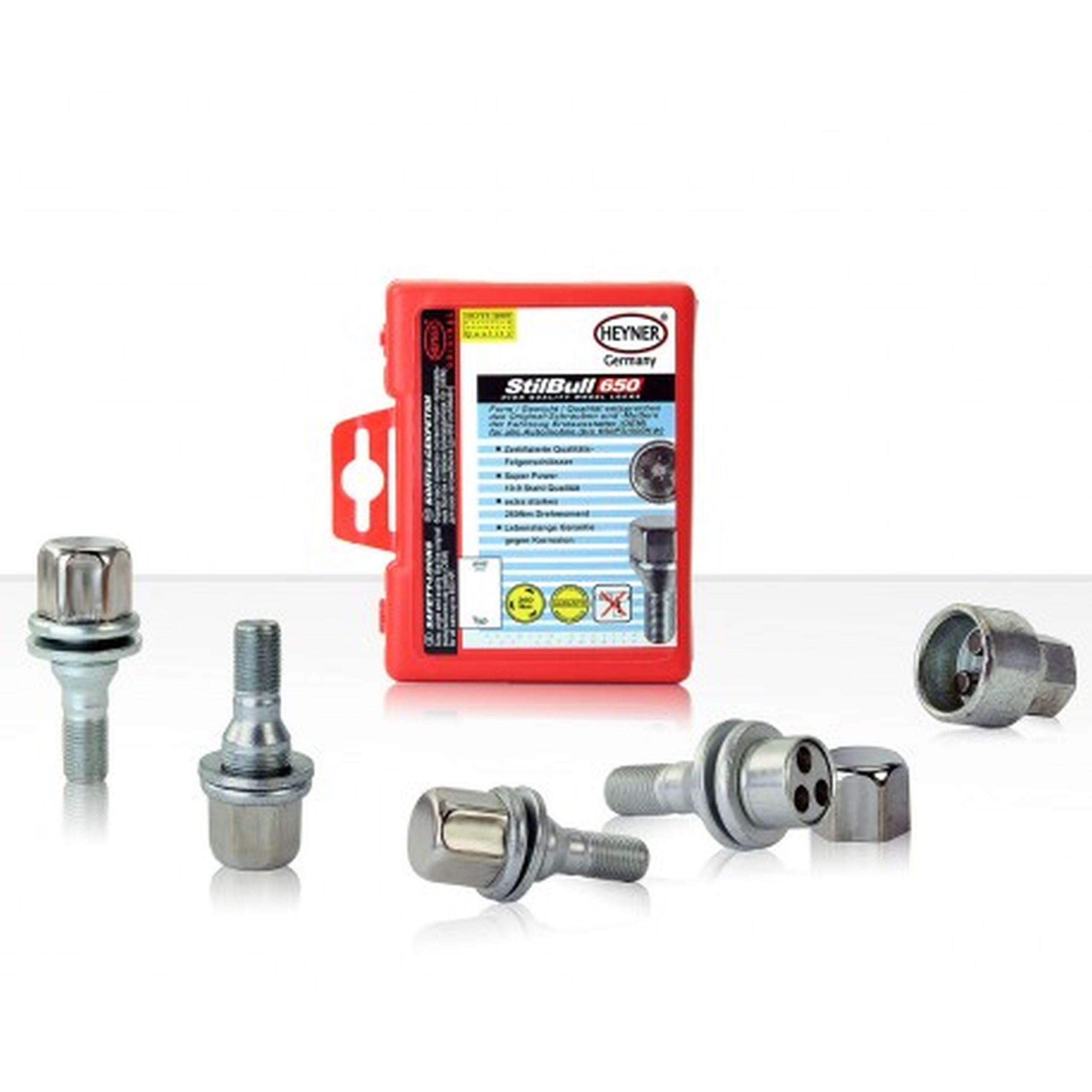 HEYNER Locking Wheel Nuts M12x1.25 Fits Vauxhall Crossland X 2017