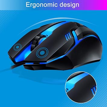 Gaming Keyboard and Mouse Wired 60 Percent Keyboard Light Up Keyboards | for Computer Laptop Portable Typewriter Backlit Keyboard Gaming Accessories Cool Stuff for Teenage Boys Men Women