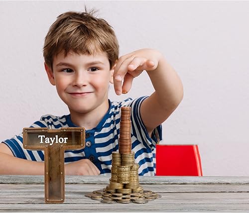 Vista 63 de Alcancía grande de madera personalizada para niños, alcancía con nombre personalizado, alcancía (nombre grabado láser) letras del alfabeto