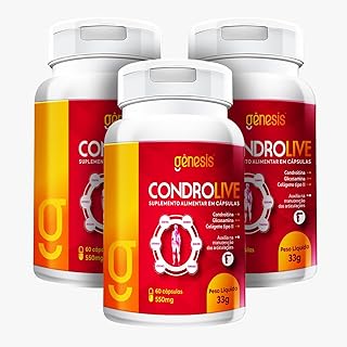 CONDROLIVE PLUS - condroitina + glicosamina e Colagéno tipo II. Genesis (3)