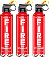 AmzBoom 3-Pack Compact Fire Extinguishers for Home Car Kitchen Boat - ABC K Aerosol Spray with Mounts