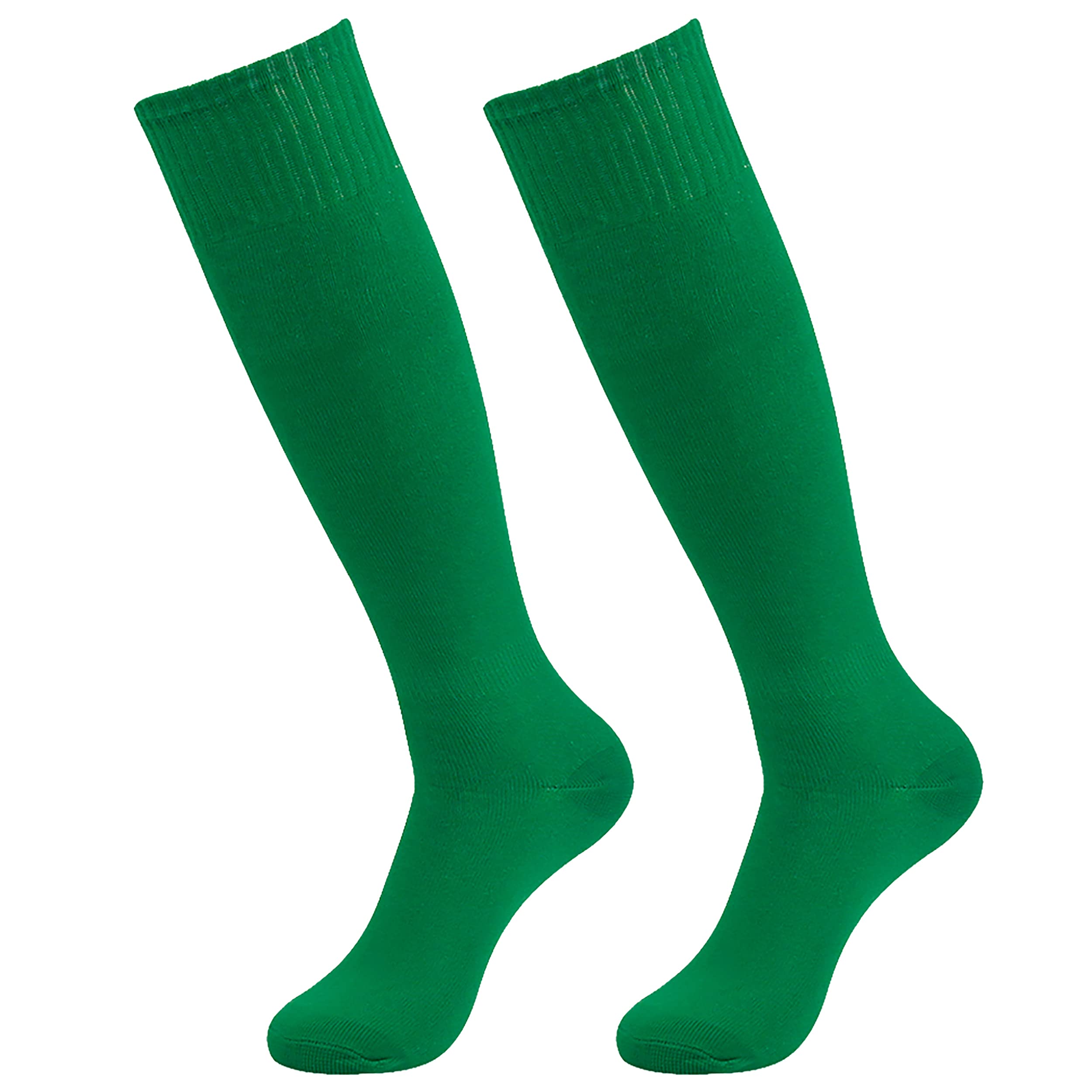 Fußballsocken für Herren, Herren und Jungen, lang, Fußball-Team-Uniform, Fußballsocken, 2 Paar, Grün, 2 Grün.