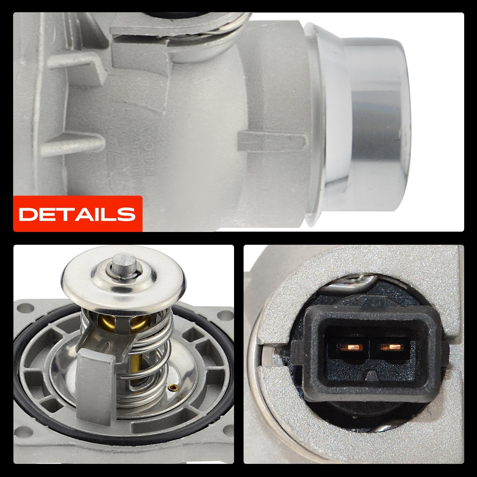 Frankberg Termostato del liquido di raffreddamento con guarnizione | Compatibile con: X5 E53, R.a.n.g.e R.o.v.e.r III L322, Serie 5 E39, Serie 5 Touring E39, Serie 7 E38
