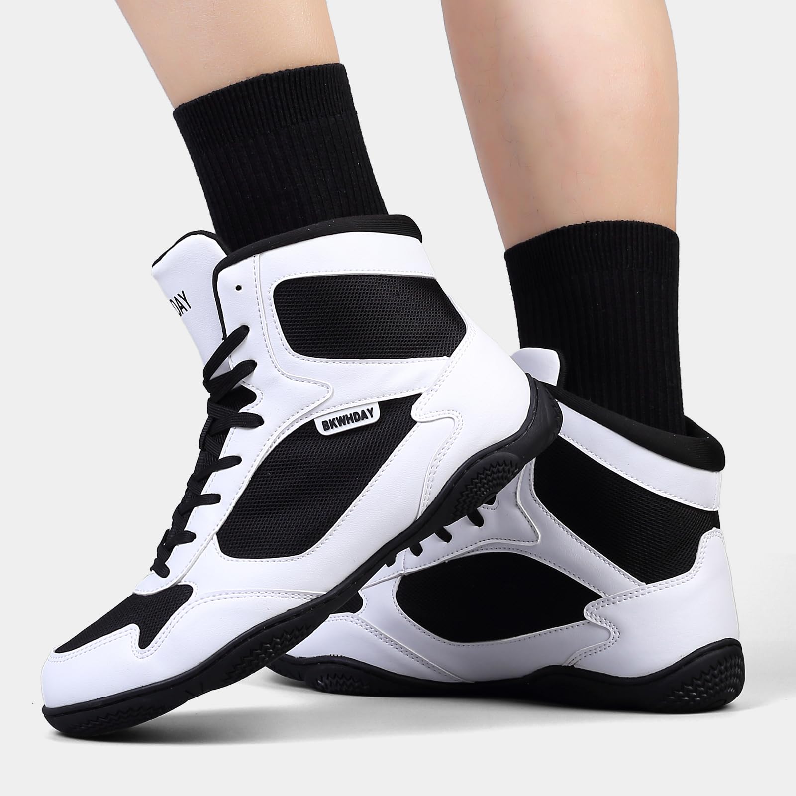 Bravover Scarpe da wrestling High Top Pro Wrestling & Boxe, per uomo e donna