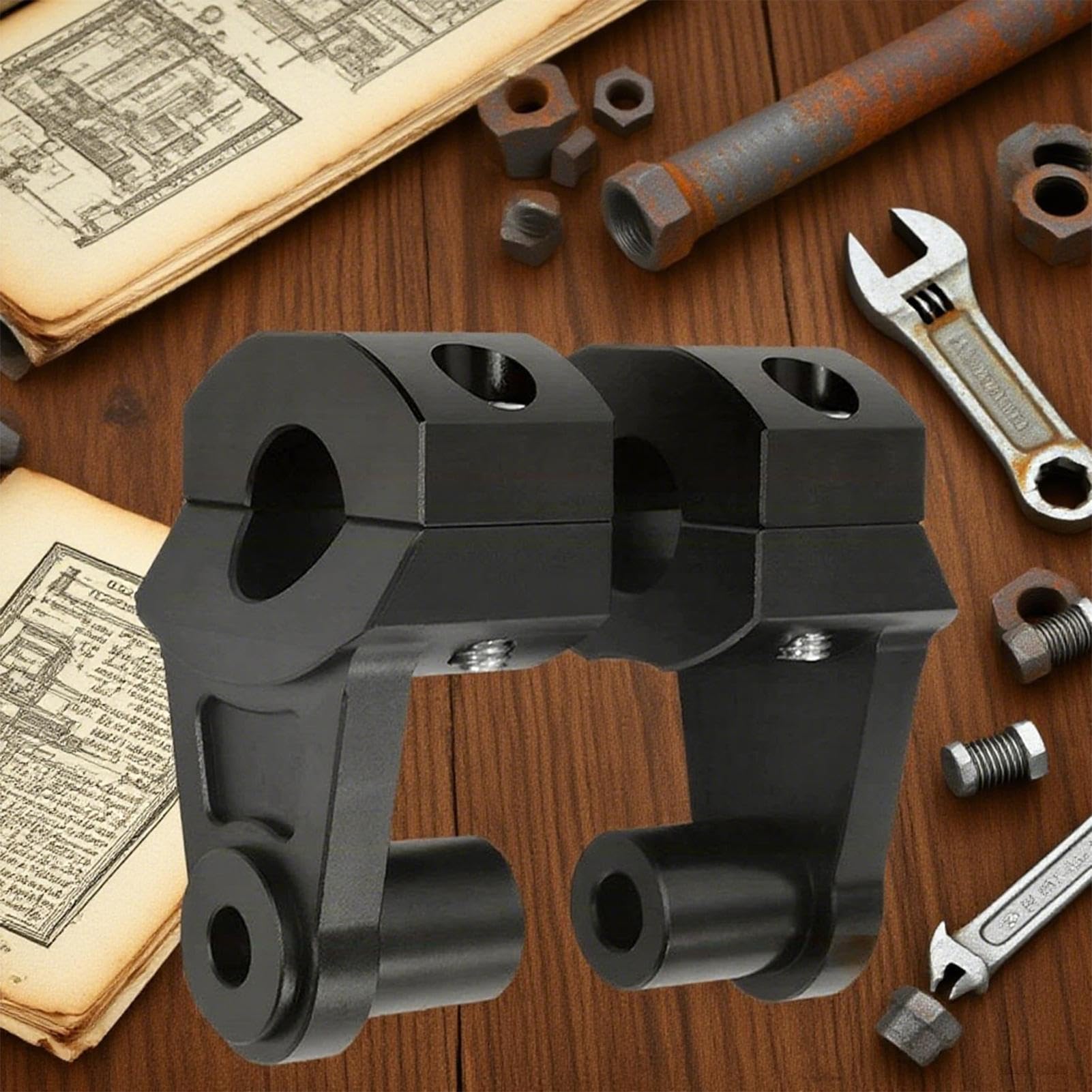 Generico Alza Manubrio Motocicletta | Rialzo con Morsetto Regolabile,Moto per Avventura Turismo Quad Tutto Stagione
