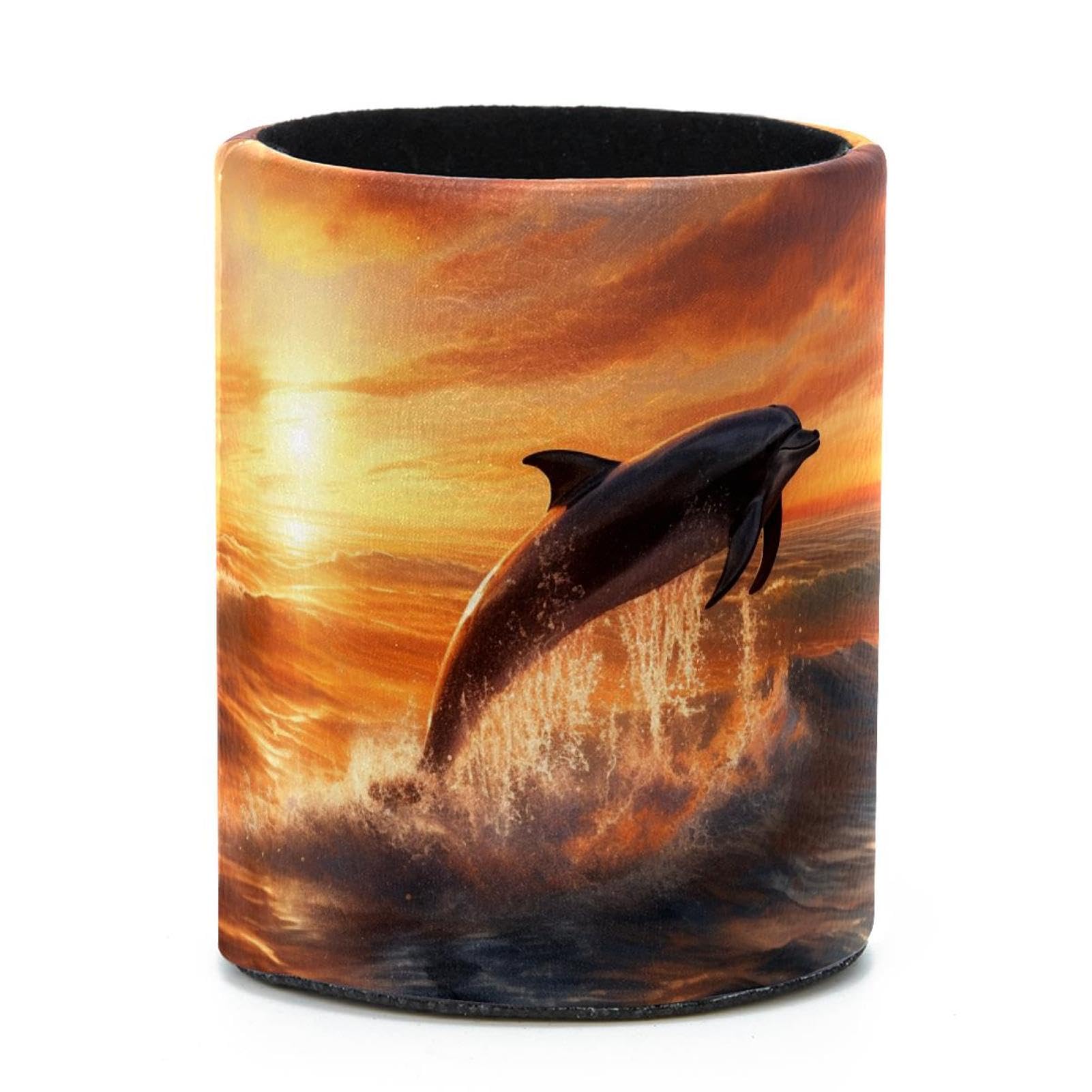 VAPOKF Round Pencil Holders for Desk, Dolphin Pen Holders Pen Pot Makeup Brushes Storage Desktop Stationery Supplies Organiser for Home Office