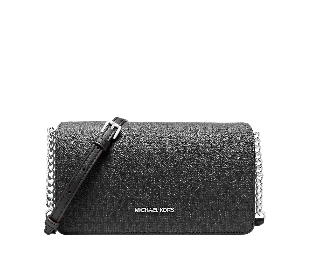 Michael Kors Jet Set Bolso cruzado con logotipo Signature Negro PVC