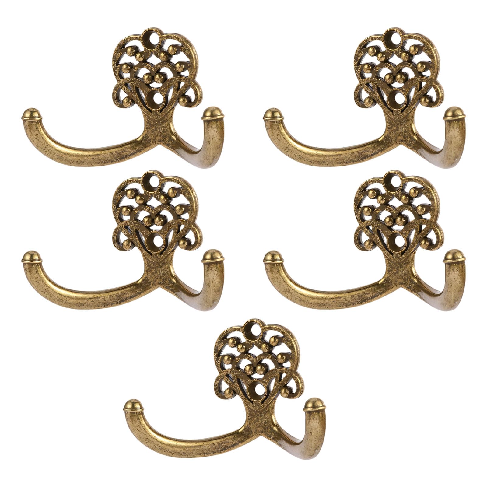 Ljmyy 5Pack Retros Decorative Coat Hook Durability Rustproof Wall Hook For Coat Hat Towels Bathroom Bedroom