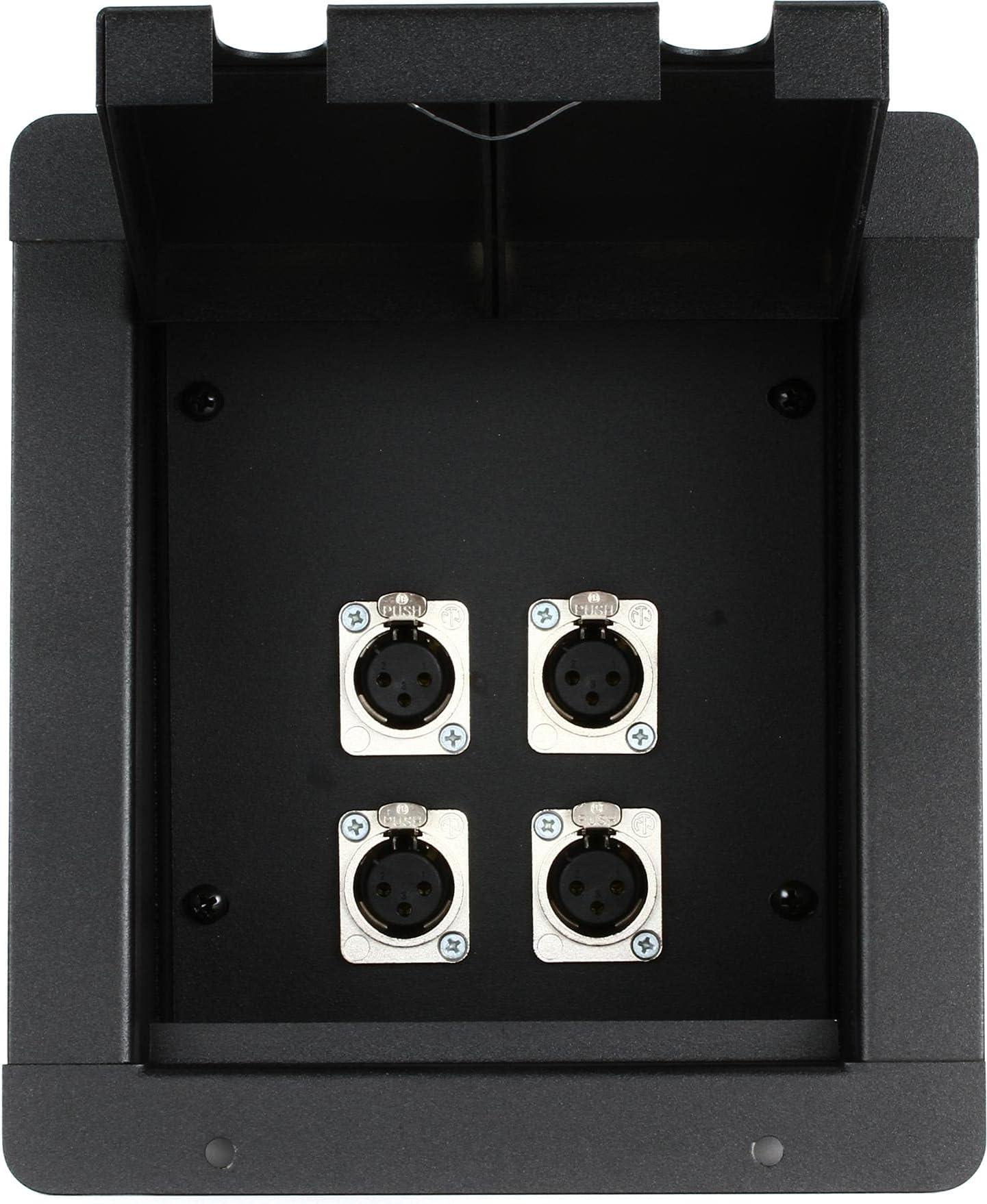 Pro Co Sound PM4XF Recessed Floor Box, 4) XLR Female