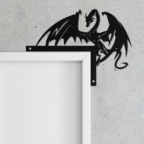 Evil Dragon Decor: Personalized Black Dragon Gift Sign, Wall Art - Style A, 25cm