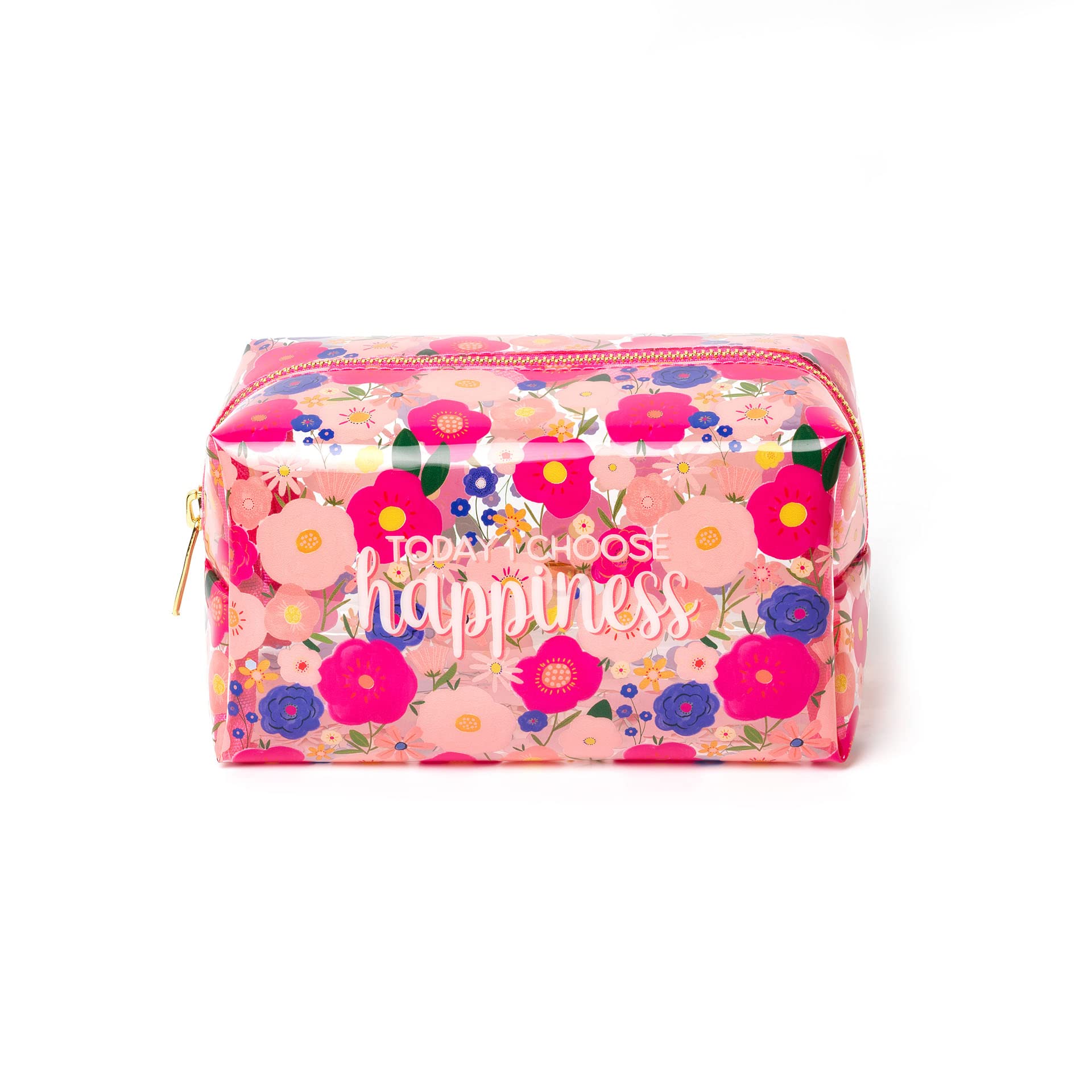 Legami - Trousse Porta Trucchi, Makeup Queen, 18x14 cm, in Metallo e TPU, Tema Flowers, Capiente, Chiusura con Zip