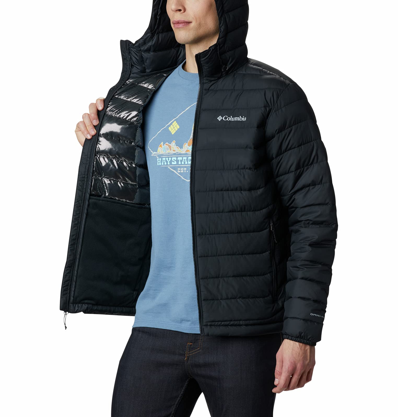 Columbia Powder Lite Hooded Jacket Piumino Con Cappuccio Uomo (Pacco da 1)