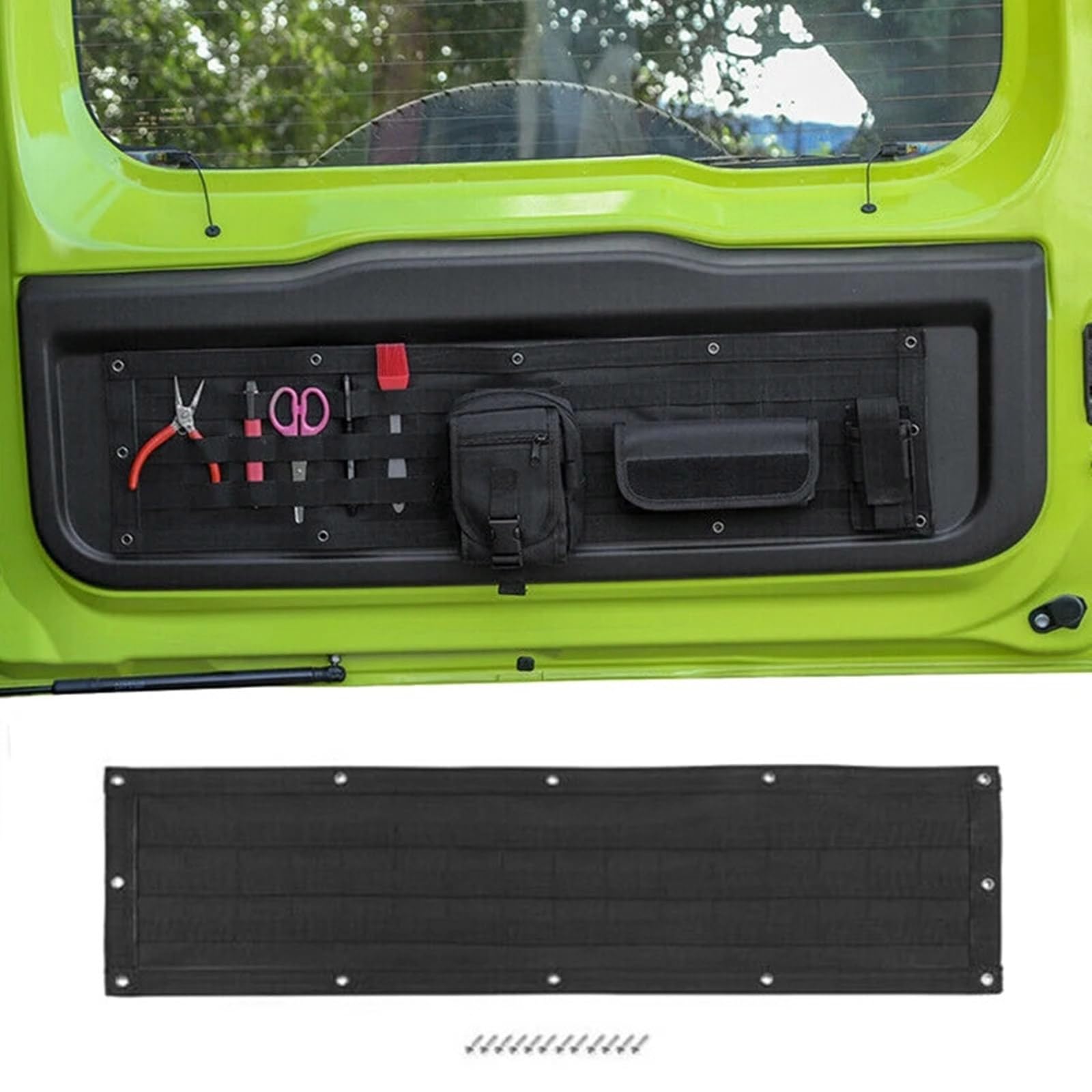 Kangnice Trunk Parcel Shelf Load Cargo Shade Covers Luggage Storage Bag Organizers Pocket for Jimny JB43 JB64 JB74