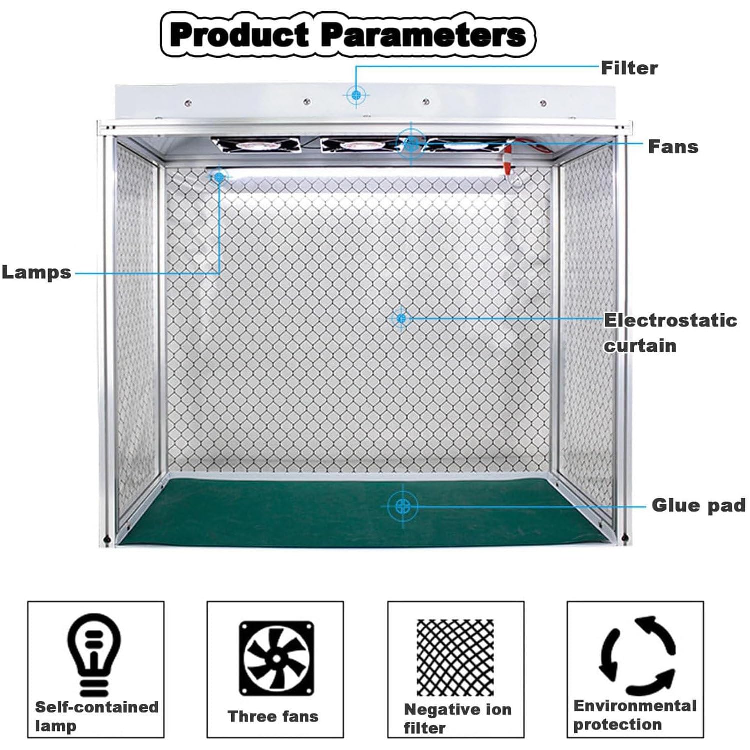 Vertikale Laminar Flow-Haube, Laminar Air Flow-Haube, Lüfterfiltereinheit, Reinraumbank, staubfreier Raum mit Filterreinheitsklasse 100 für die Reparatur von Labortelefonen