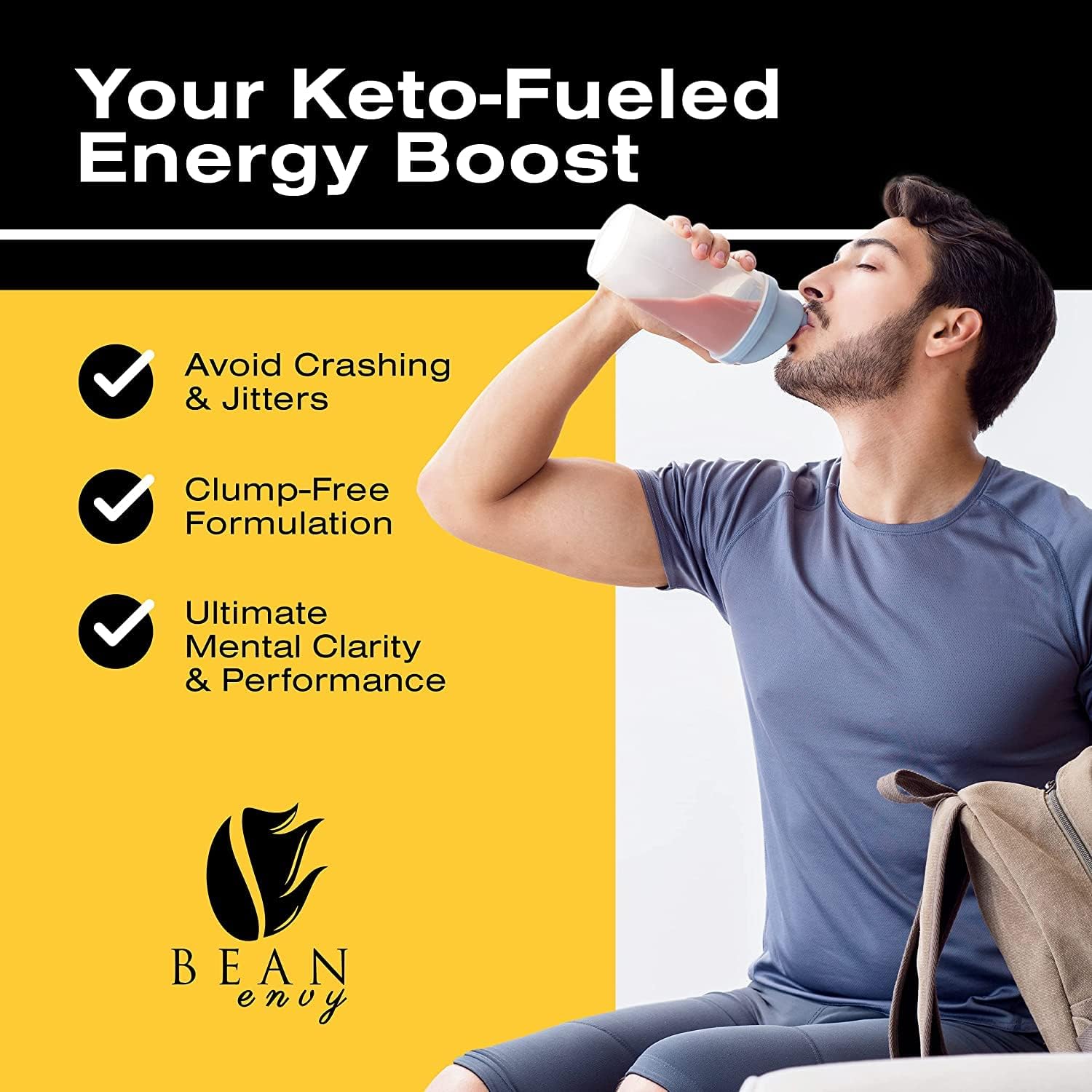 Bean Envy MCT Oil Powder with Collagen and Acacia - Gluten & Dairy-Free - Keto Creamer for Coffee, Ice Cream, Shakes and Smoothies - Vanilla