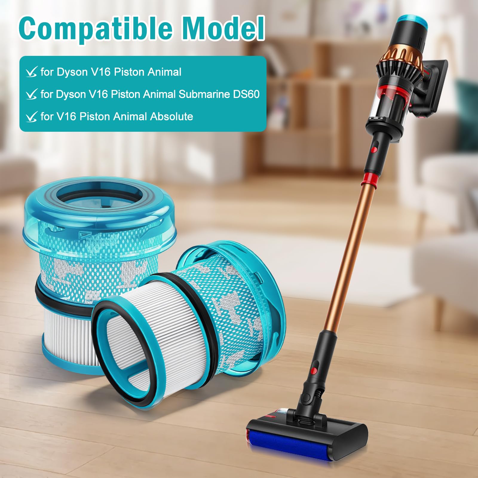 Amazon.co.jp: ダイソン V16 ピストンアニマル掃除機用 HEPAフィルター