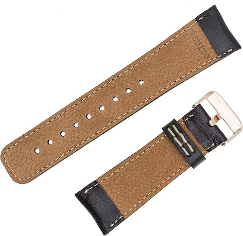 Vista 13 de Tivole - Correa de reloj de cuero de alta calidad hecha a mano compatible con Samsung Galaxy Watch 1.811 in/Gear S3 Frontier/Gear S3 Rosa nude