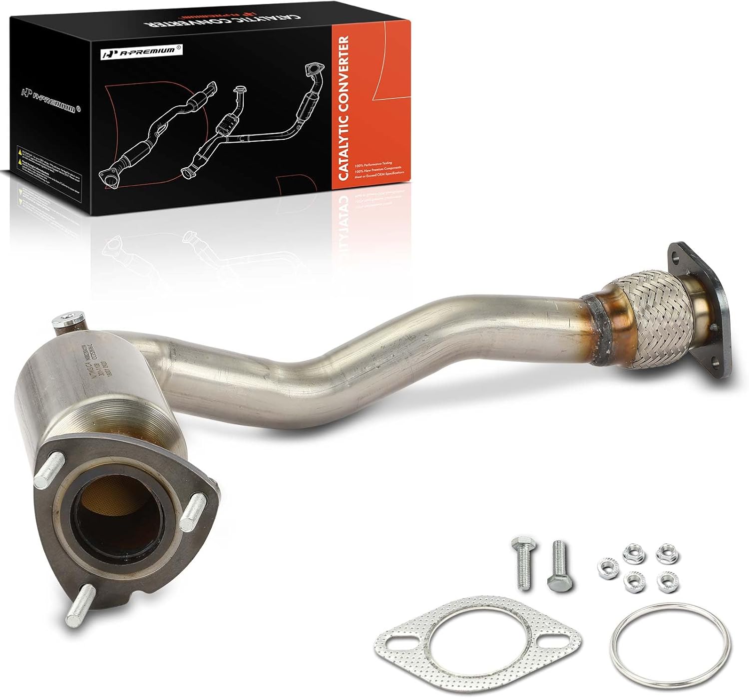 A-Premium Front Catalytic Converter Kit Direct-Fit Compatible with Chevrolet Malibu 2008-2012 & Pontiac G6 2007-2009 & Saturn Aura 2007-2009, 3.6L, EPA Compliant