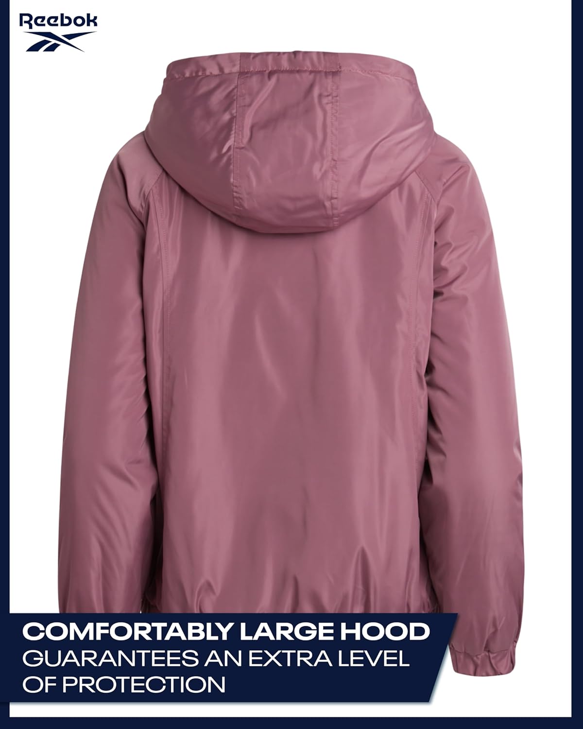 Reebok Womens Windbreaker Jacket - Water and Wind Resistant Midweight Cozy Sherpa Fleece Insulated Softshell Jacket for Women - Image 7
