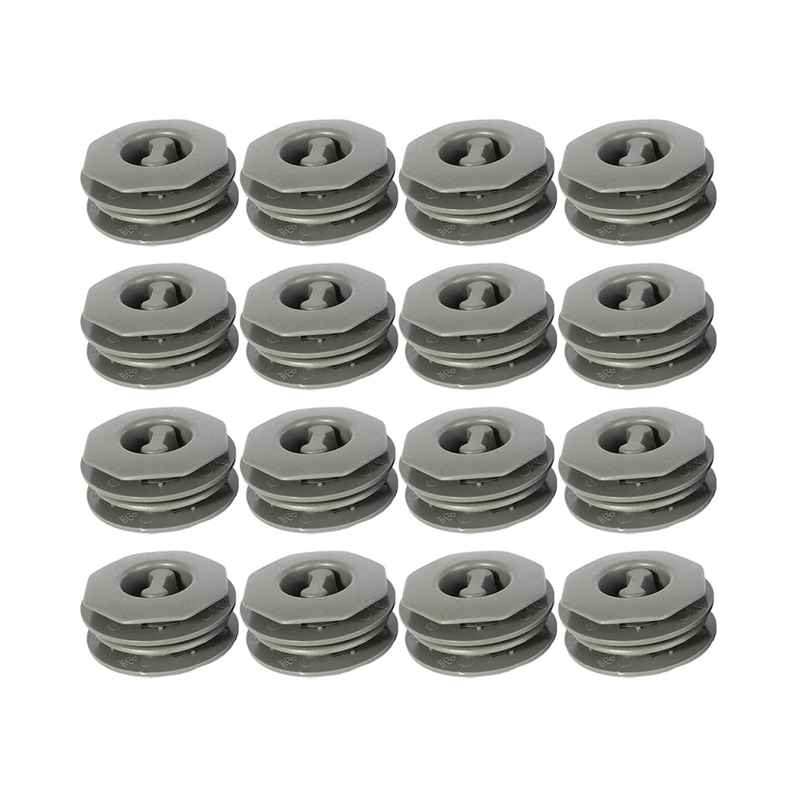 KXFVYNE Car Carpet Fixing Buckl Layer Foot Mat Fixed Clips Pad Anti-Skid Clamp Rotary Fastener Accessories(16set Gray)