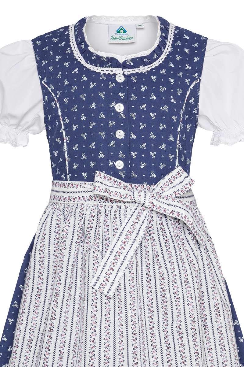 Isar-Tracht, costume da dirndl per bambine, rosso con camicetta, rosso