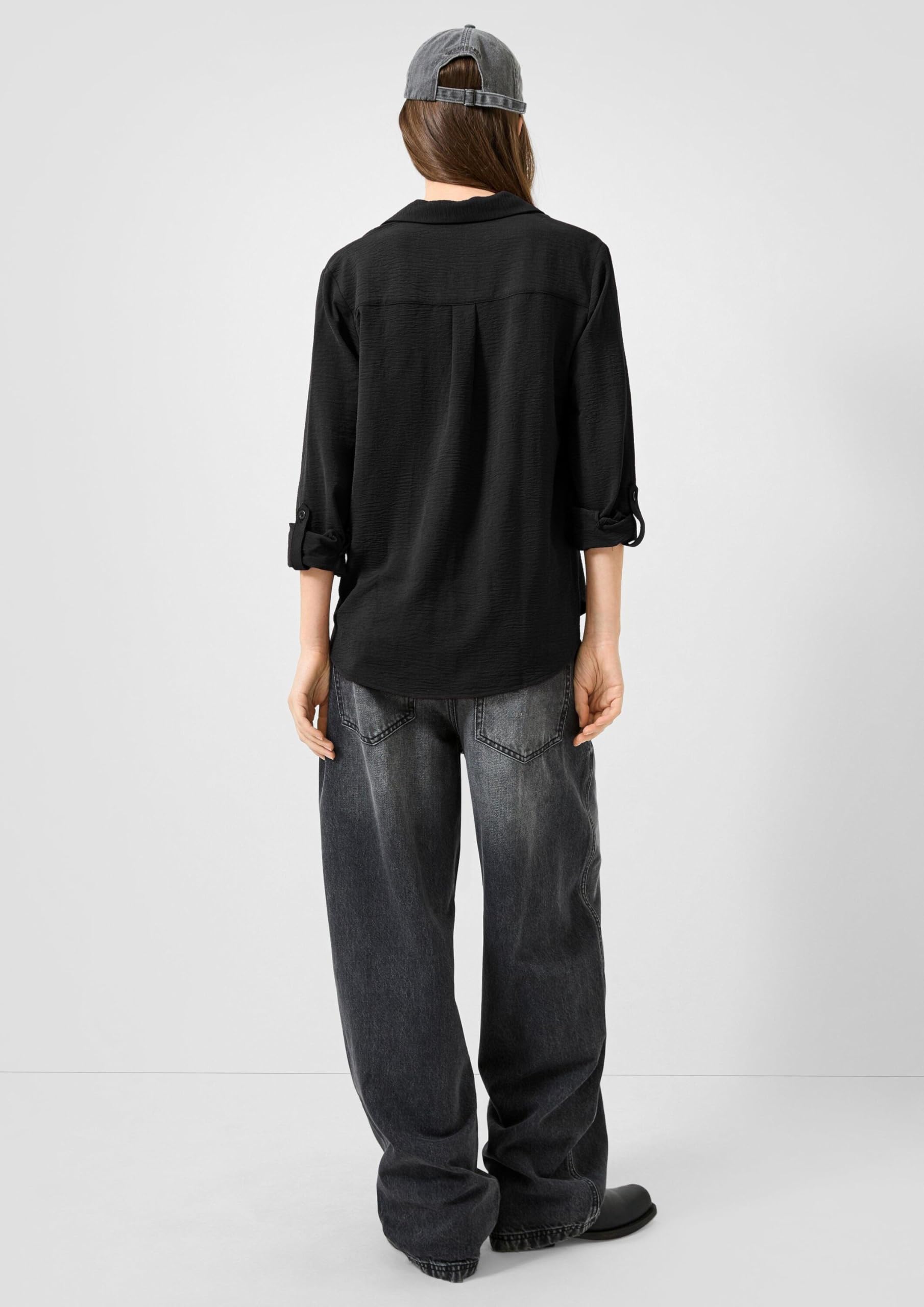QS Bluse mit Turn-up