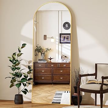 56" x 21" Arch Full Length Mirror, Floor Full Body Mirror