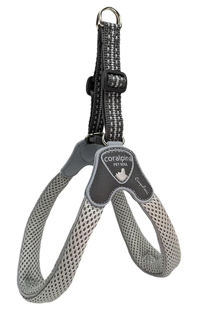 Boon Luxe Coralpina - Hondenharnas tuig Cinquetorri Grijs - 20-30 cm - Maat 1