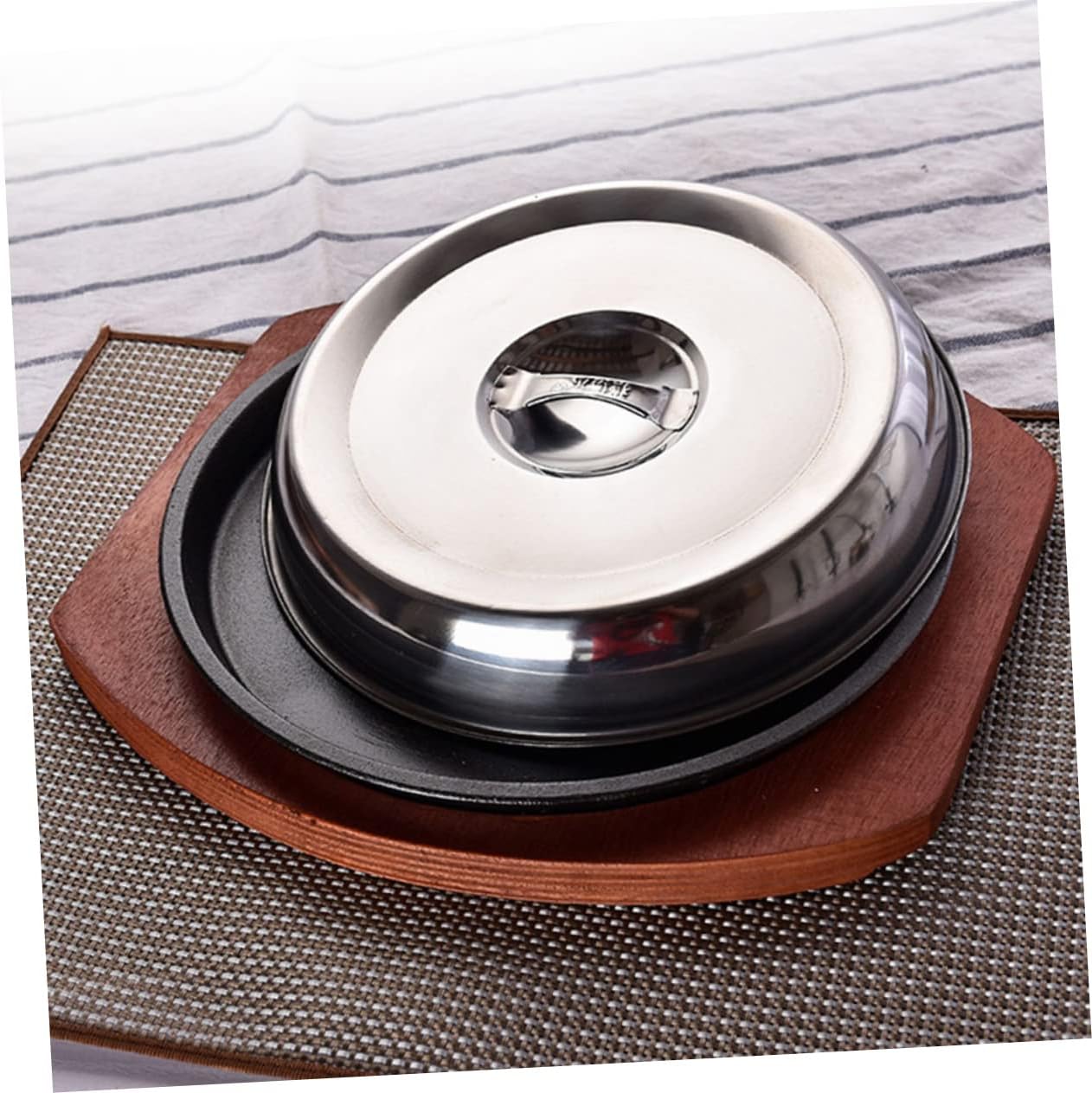 Mikinona Premium Grill Pan Set Large Grill Tray Steak Pan for Stove BBQ Dish Roasting Tray Beef Steak Plate