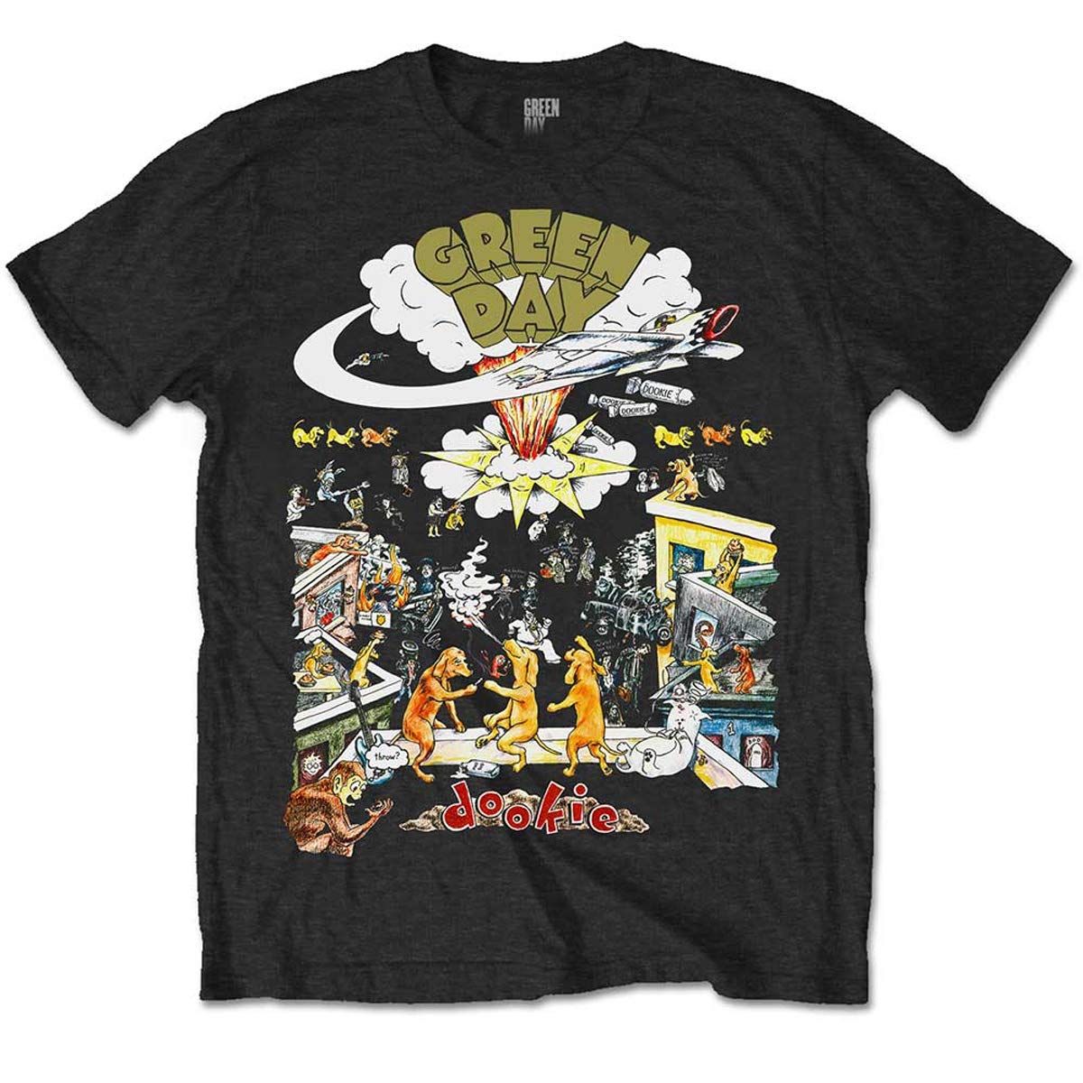 Green Day Dookie 1994 Tour T-Shirt - Black - S