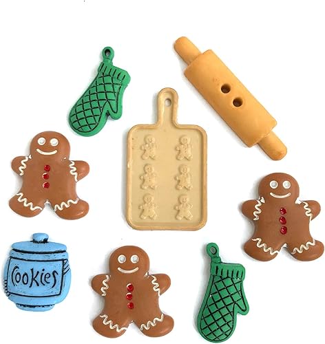 Buttons Galore and More Botones navideños novedosos para manualidades, álbumes de recortes, costura, tarjetas y otros proyectos, 24 botones para