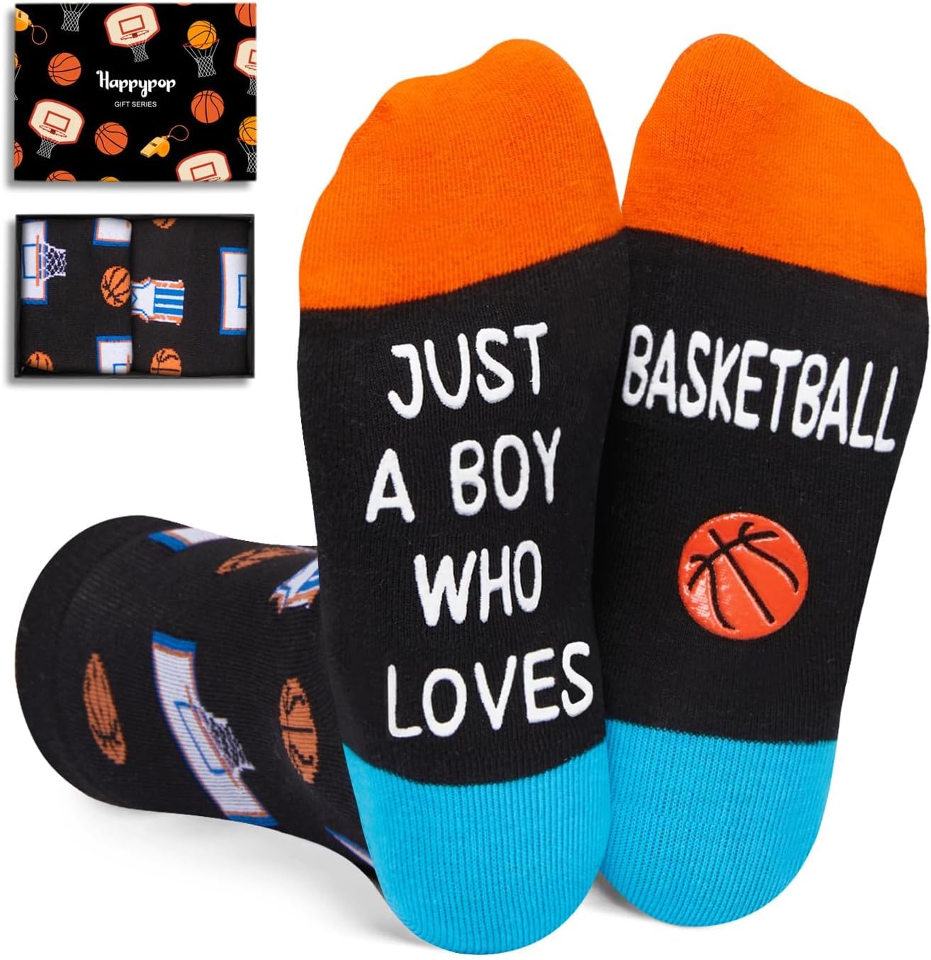 Birthday Gift for Boys - Kids Soccer Basketball Baseball Hockey Socks with Cards