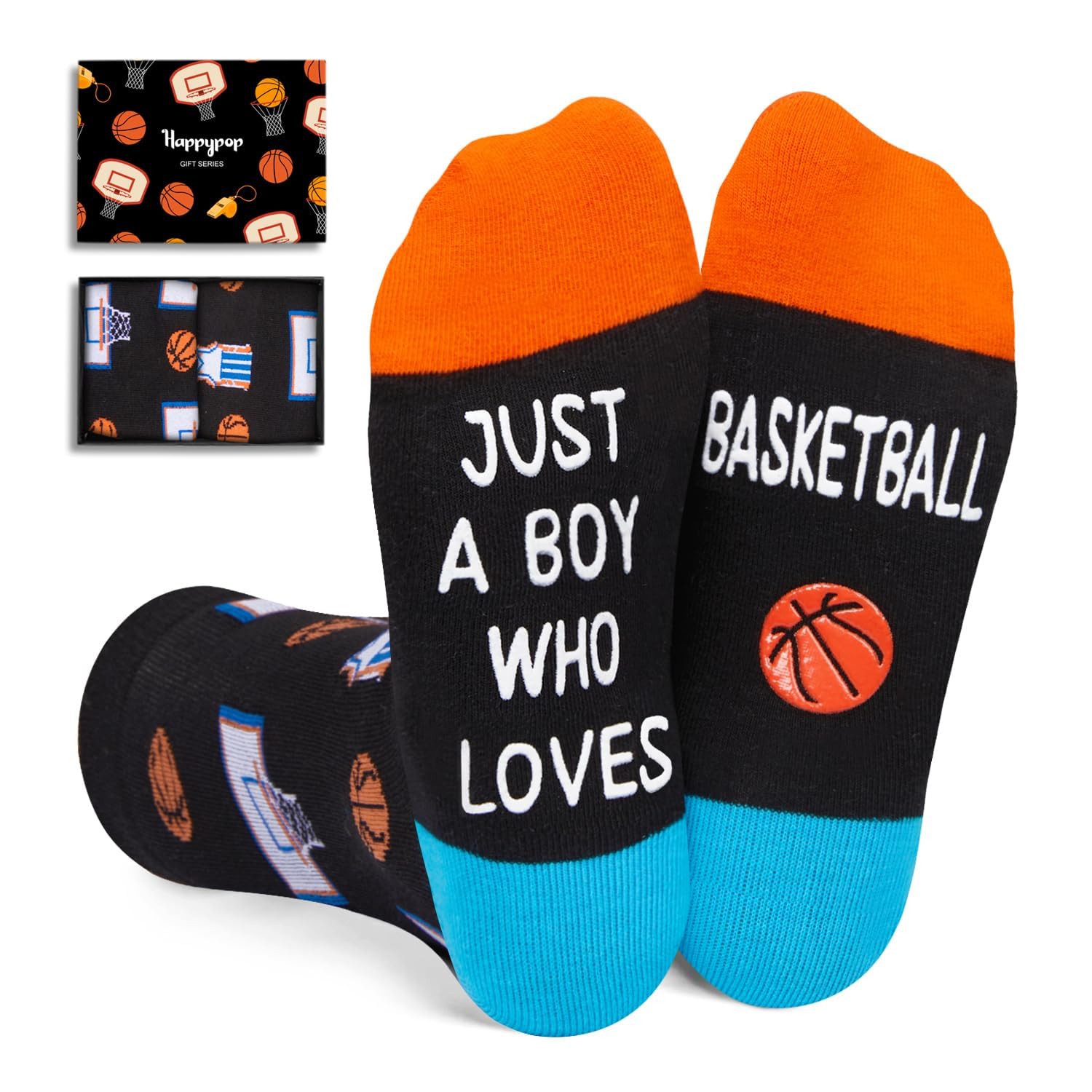 Birthday Gift for Boys - Kids Soccer Basketball Baseball Hockey Socks with Cards
