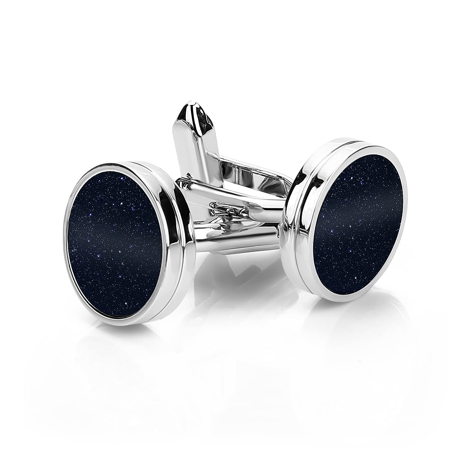 Yolev Gemelos Camisa Hombre Clásicos Gemelos Personalizados de Acero Inoxidable Gemelos de Camisa de Esmoquin Black Star Shirt Accesorios Novio de Negocios Boda Gemelos de Lujo