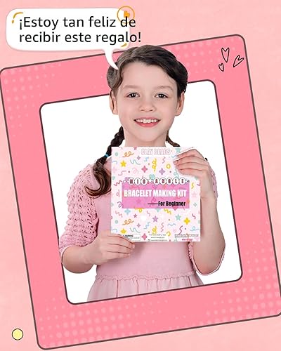 Miniatura 5 de Mio Angle Kit de fabricación de pulseras para principiantes, 5000 piezas de polímero preppy para hacer pulseras de la amistad con dijes, kit para