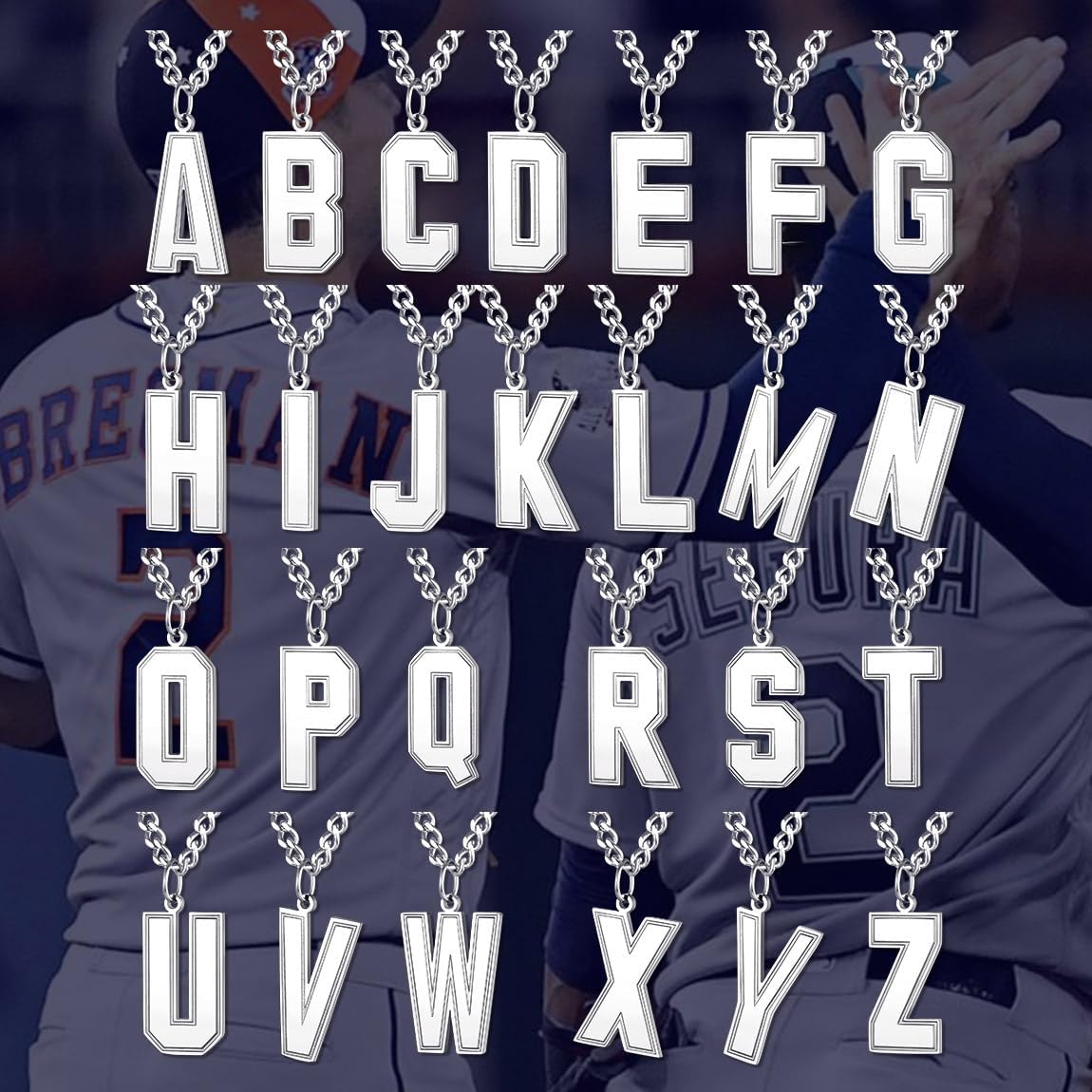 ChainsPro Initial A-Z Necklace for Boys - Stainless Steel Letter Charm Pendant with Chain-22+2", Silver/Gold Plated/Black Sports Stuffers Christmas Personalized Gifts for Men - Image 4