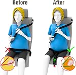 Hikig Pregnancy Seat Belt, Car Seat Belt Adjuster for Pregnant Moms, Comfort & Safety for Pregnant Moms Belly, Protect Unborn Baby, a Must-Have for Expectant Mothers (Black)