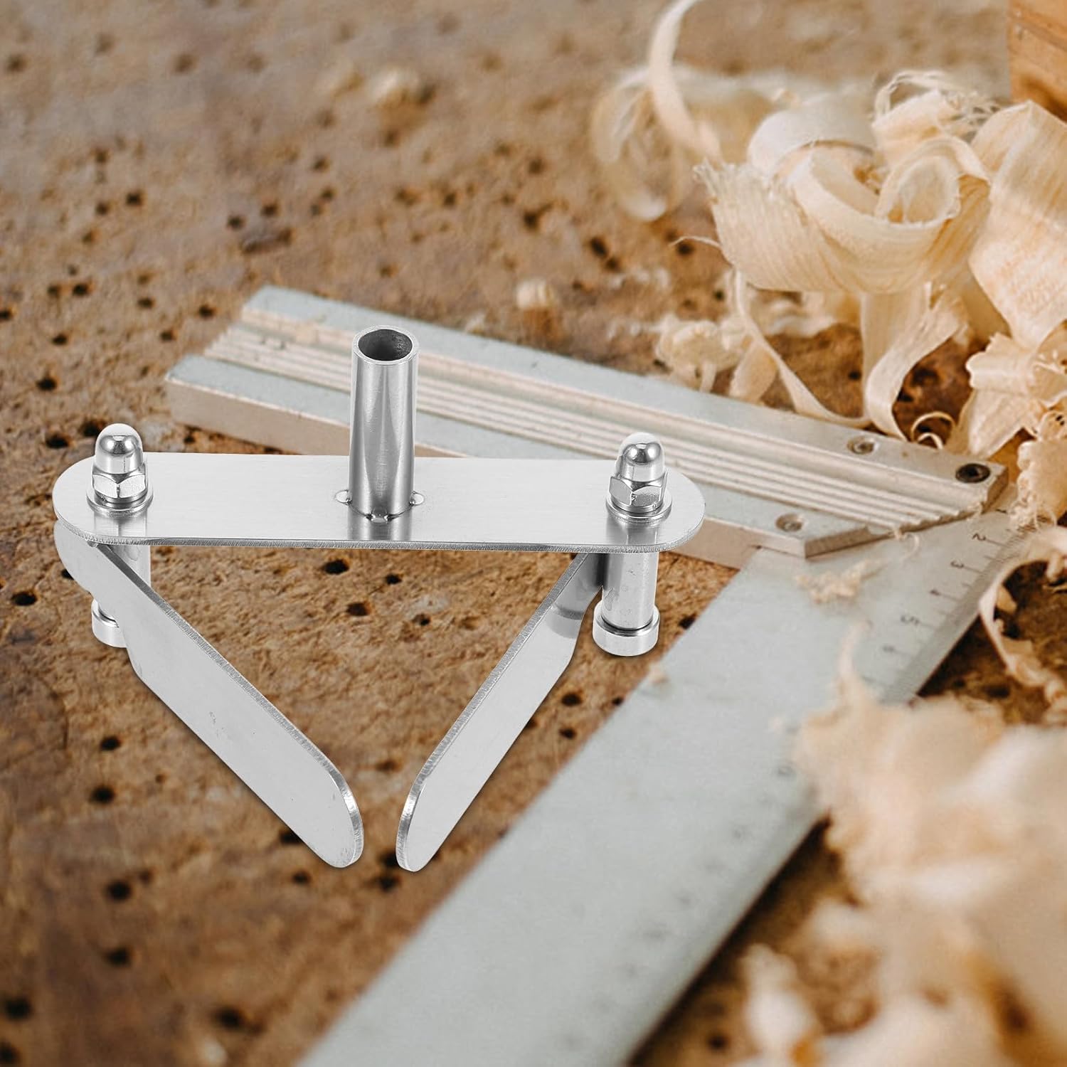 Adjustable Woodworking Marking Gauge Scriber with Quick Centering 0-60mm Line Drawing Tool for Accurate Parallel Marking and Cabinet Door Installation