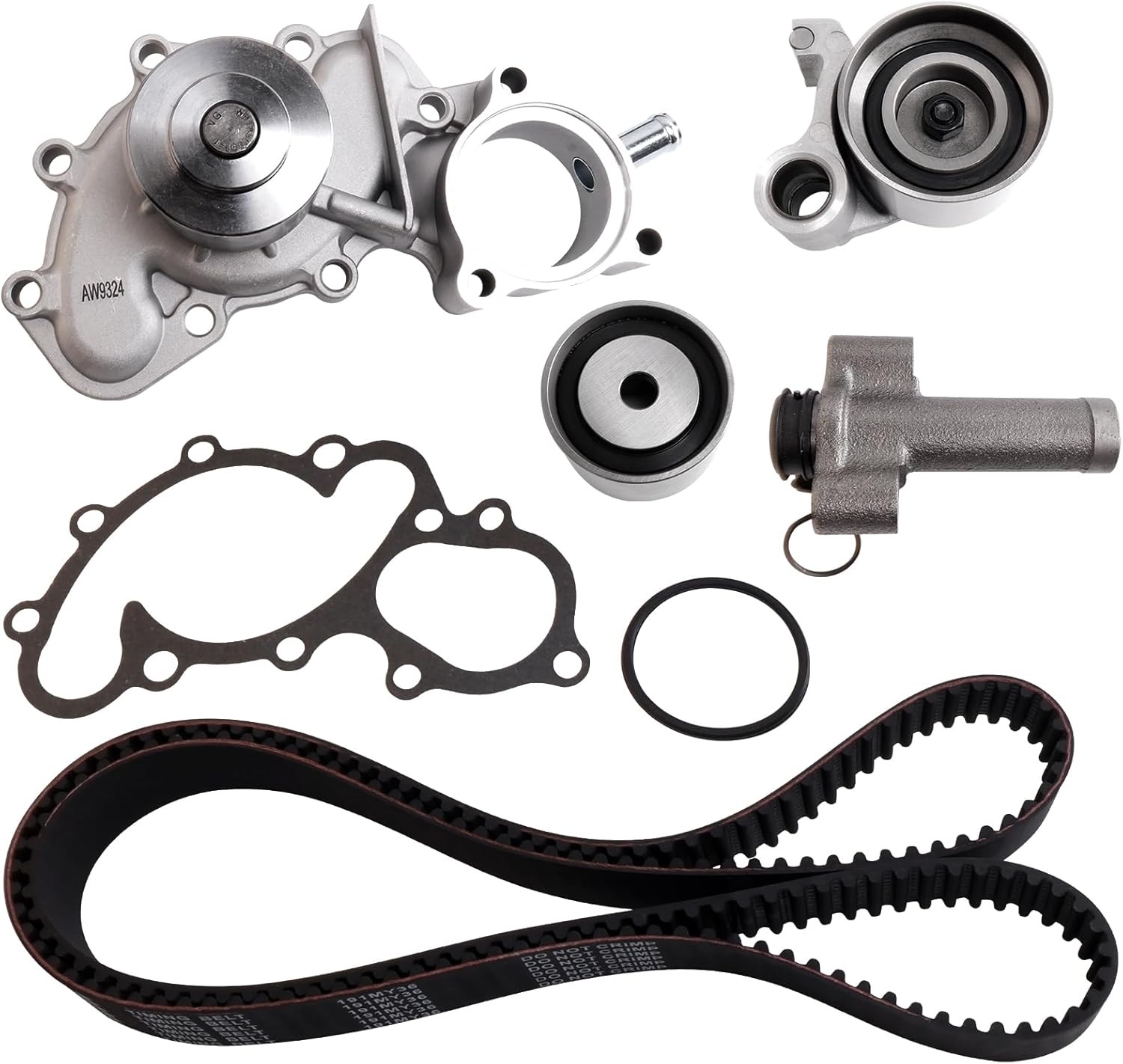 Timing Belt Kit with Water Pump Compatible with 1996-2002 4Runner 3.4L, 1995-2004 Tacoma 3.4L, 2000-2004 Tundra 3.4L, 1995-1998 T100 3.4L, Timing Belt Kit Replace for:TKT-025