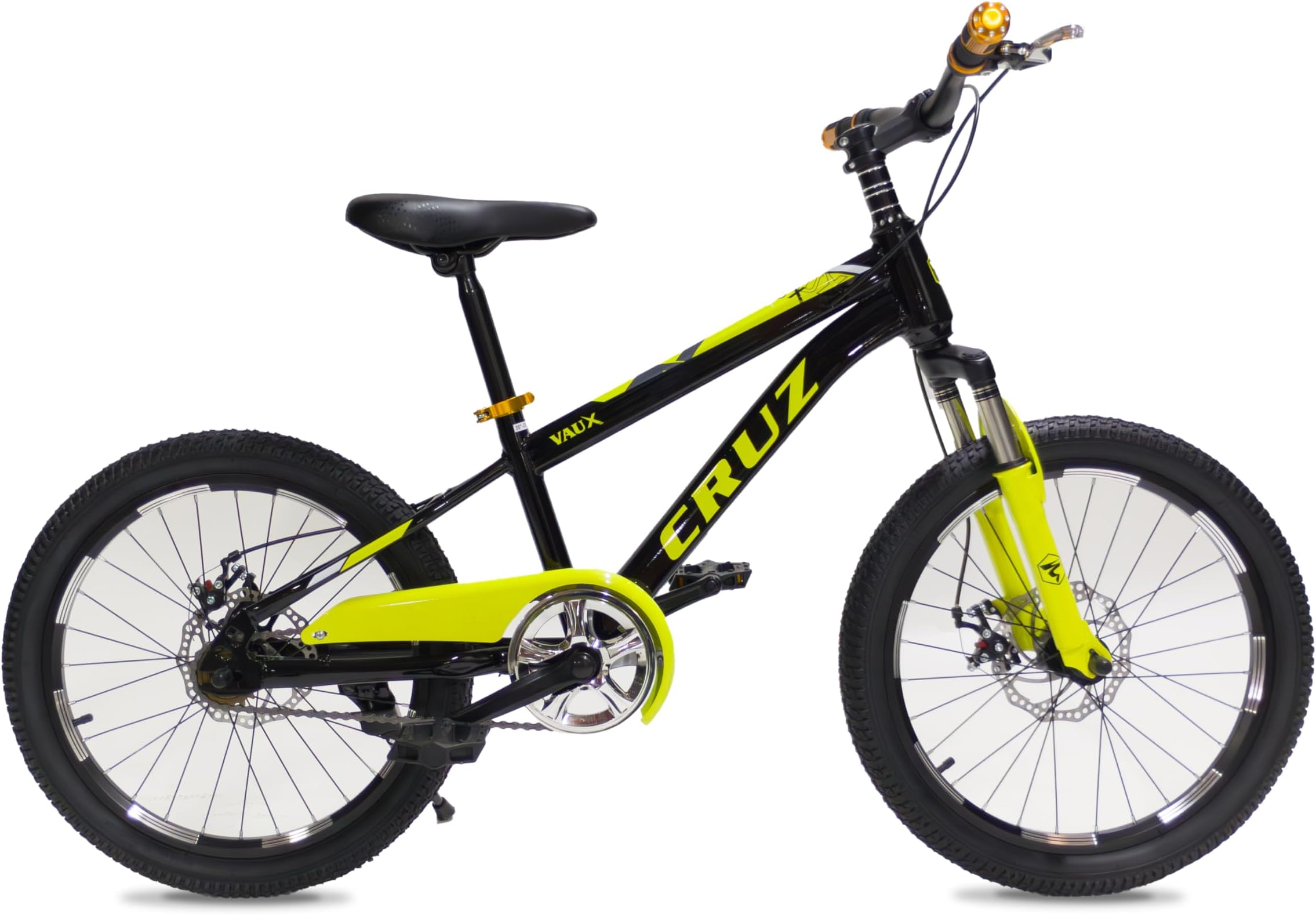 Cruz Kids Mountain Bike MTB for 5-10 Years Boys & Girls, Adjustable Seat, Disc Brakes, Handbrake, Suspension, 16 Inch /20 Inch Bicycle W/Side Stand