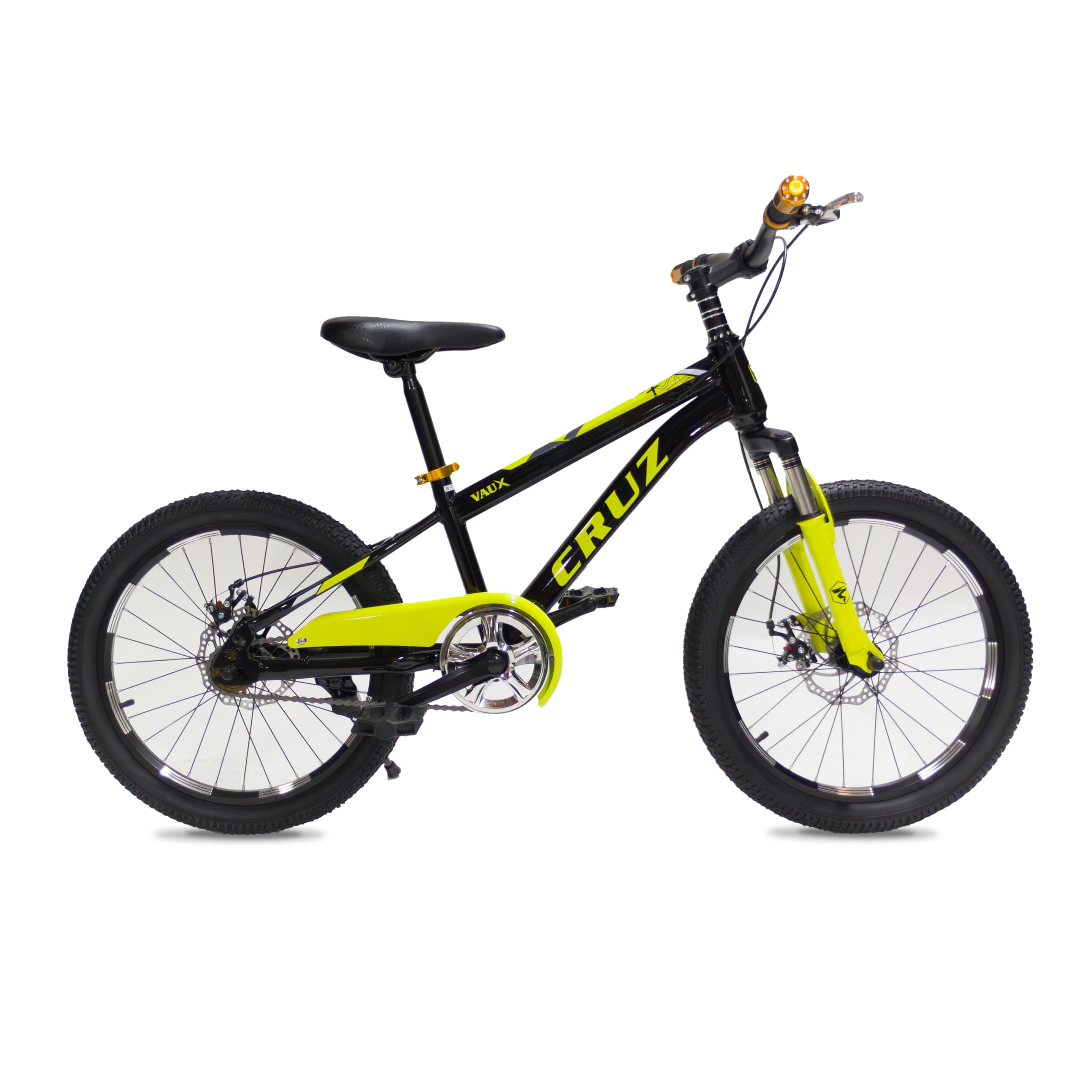 Cruz Kids Mountain Bike MTB for 5-10 Years Boys & Girls, Adjustable Seat, Disc Brakes, Handbrake, Suspension, 16 Inch /20 Inch Bicycle W/Side Stand
