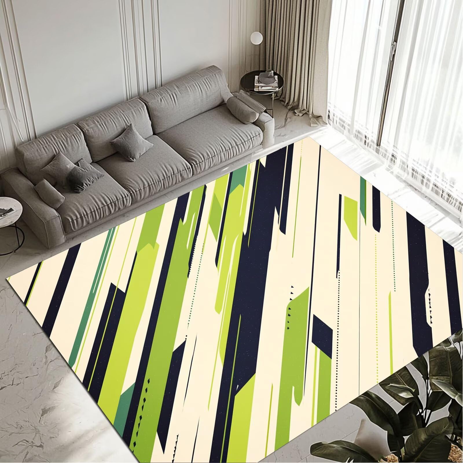 Grand tapis salon chambre adulte 100x200cm lavable tapis décoration