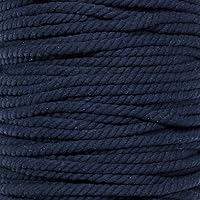 Vista 52 de Cuerda de algodón trenzado súper suave de 3 hebras (negro, 1 pulgada x 10 pies)