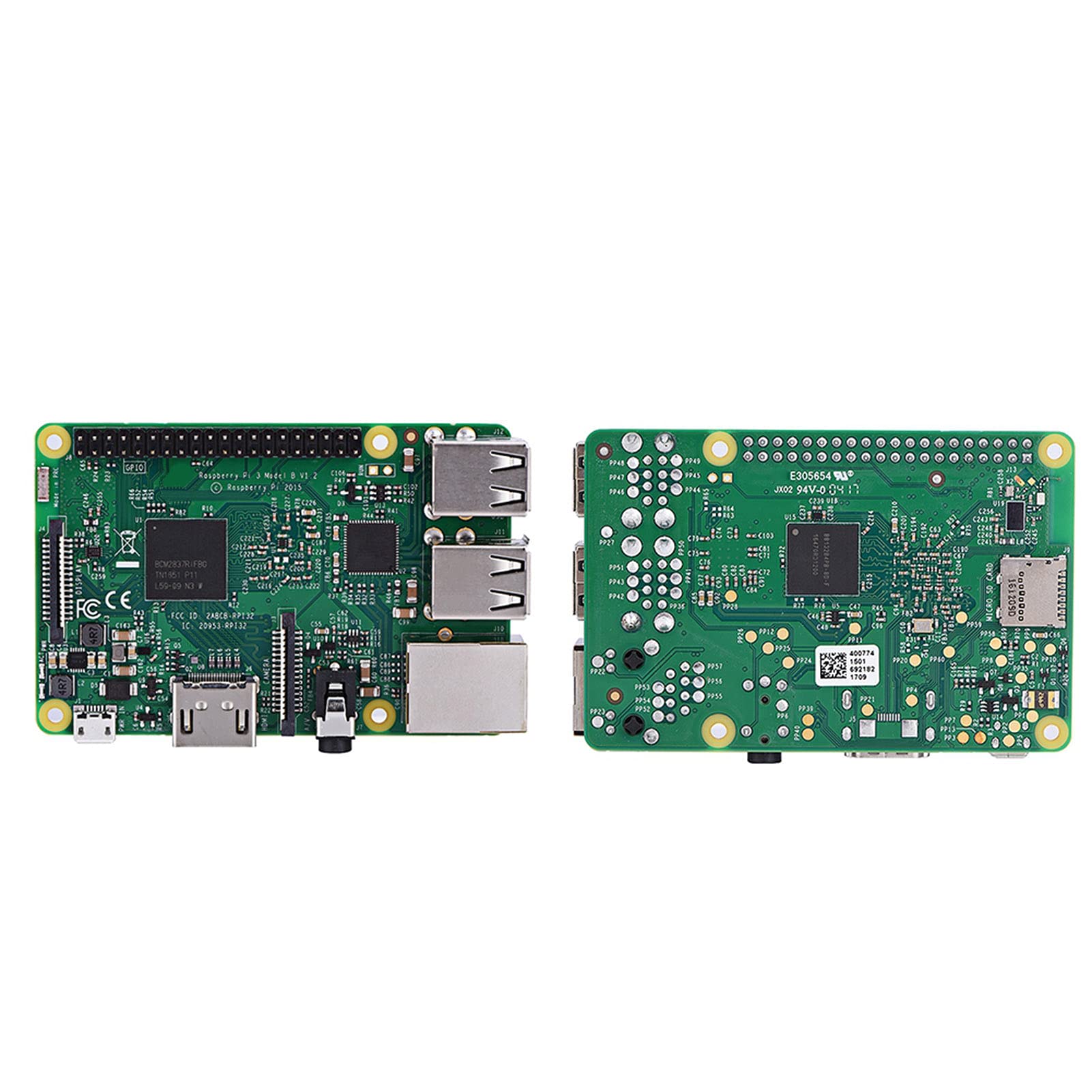 ASHATA Scheda per Raspberry Pi, Scheda per Raspberry Pi 3 Modello B Mainboard, 1.2GHz 64bit CPU Quad Core WiFi Bluetooth 4.1, Buone Prestazioni