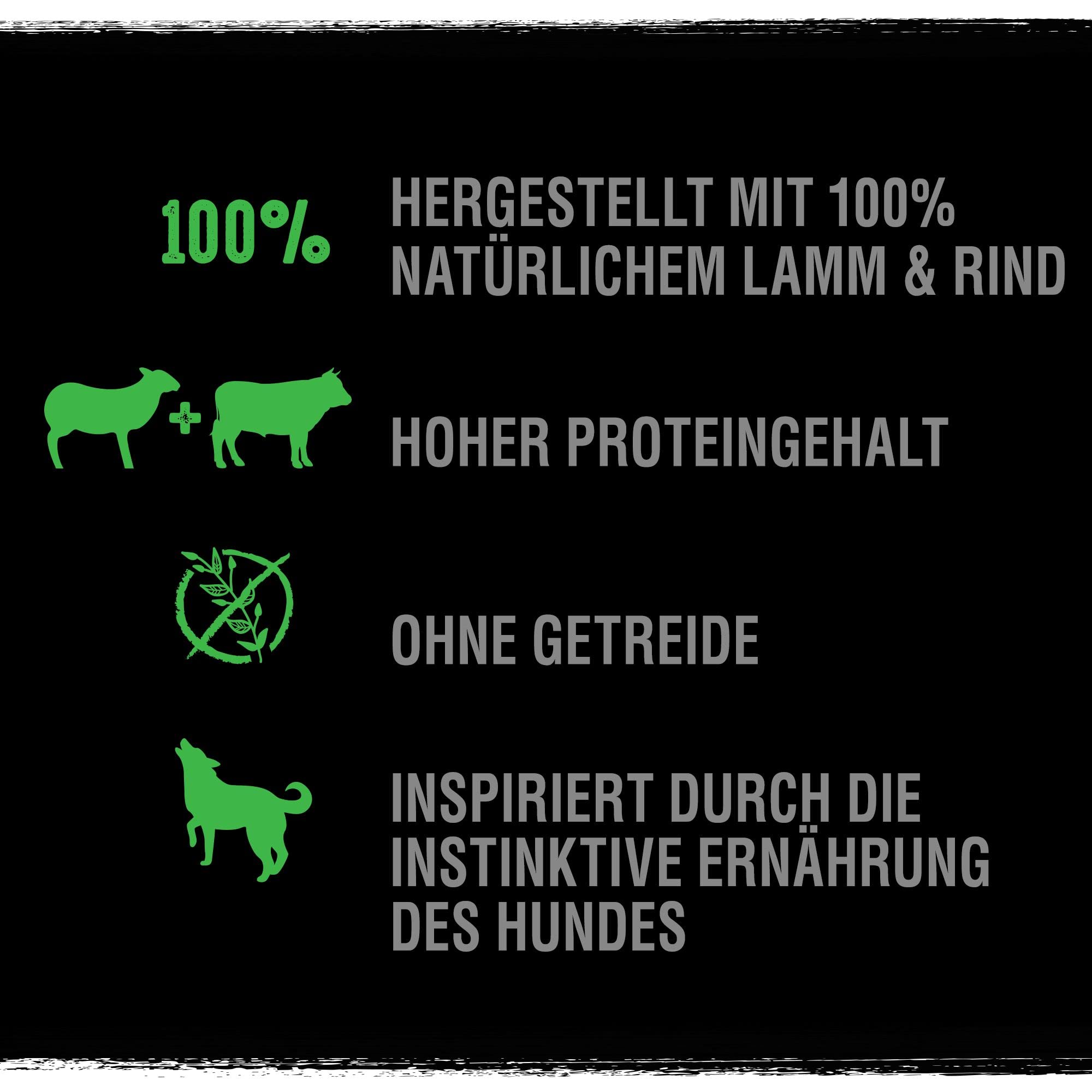 CRAVE Adult Trockenfutter für Hunde ohne Getreide - 11,5kg - mit 100 Prozent natürlichem Lamm & Rind - Premium Hundefutter trocken mit hohem Proteingehalt - 1 Beutel